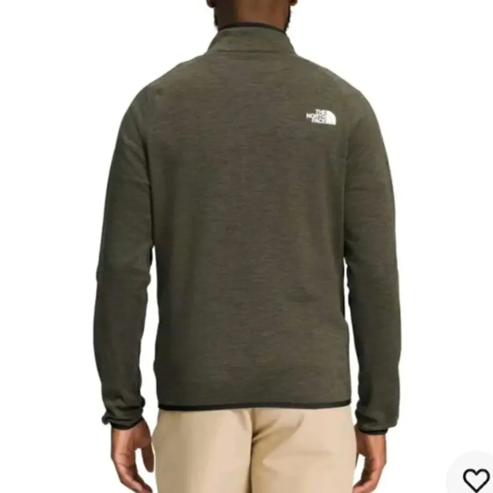 The North Face Canyonland 1/2 Zip Fleece Jacket in Taupe Green Heather, sz Small